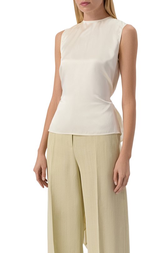 Атласный топ Helmut Lang P04HW501 Кремовый  P04HW501 Фото 3