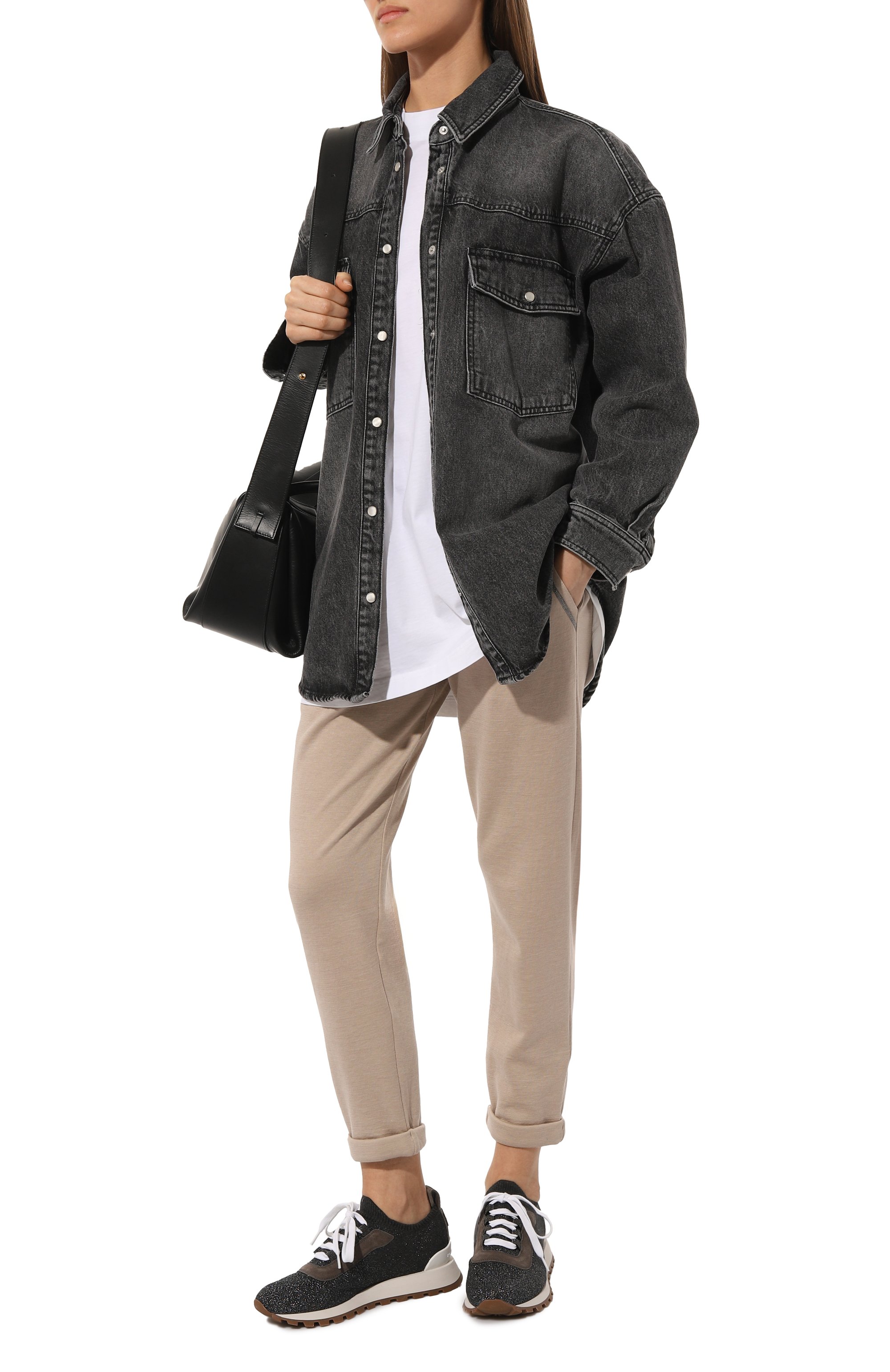 Брюки из хлопка и шелка BRUNELLO CUCINELLI, арт. MD828B1066, фото 2