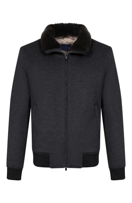 Мужской бомбер с воротником из бобра ANDREA CAMPAGNA, арт. M0D.TIBERI0/ZEUS_SET