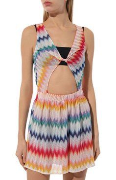 Женский комбинезон из ви�скозы MISSONI разноцветного цвета, арт. MS24SG04/BR00TF | Фото 3 (Женское Кросс-КТ: Комбинезон-пляжная одежда; Рукава: Короткие; Материал сплава: Проставлено; Материал внешний: Вискоза; Драгоценные камни: Проставлено; Стили: Романтичный)