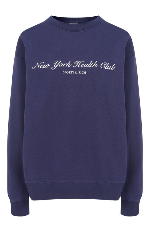 Хлопковый свитшот Sporty and Rich ST07166043BL106 Синий ST07166043BL106