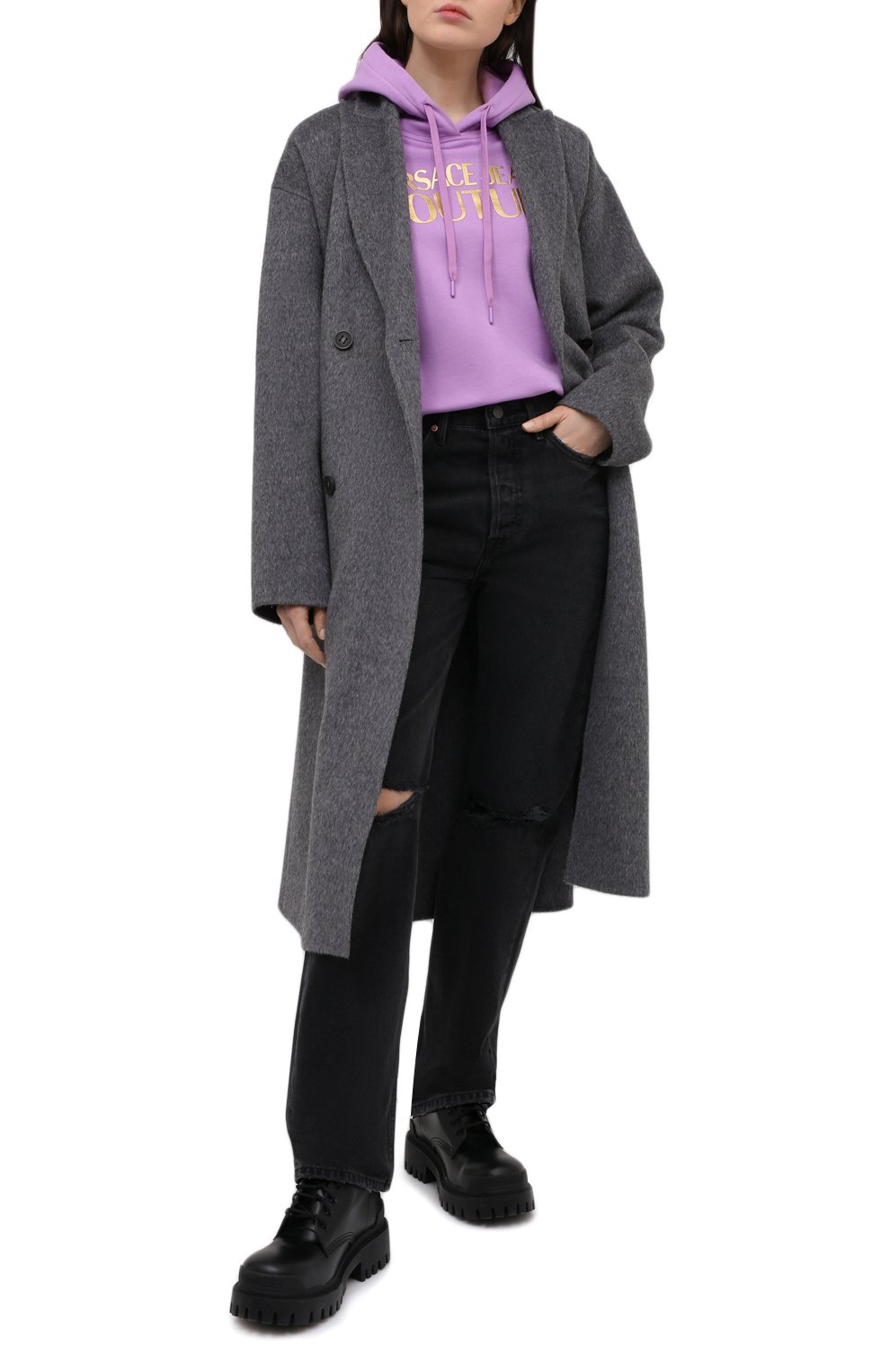 Хлопковое худи VERSACE JEANS COUTURE, арт. B6HWA7TP-WDP308 L0G0 F0IL/30318, фото 2