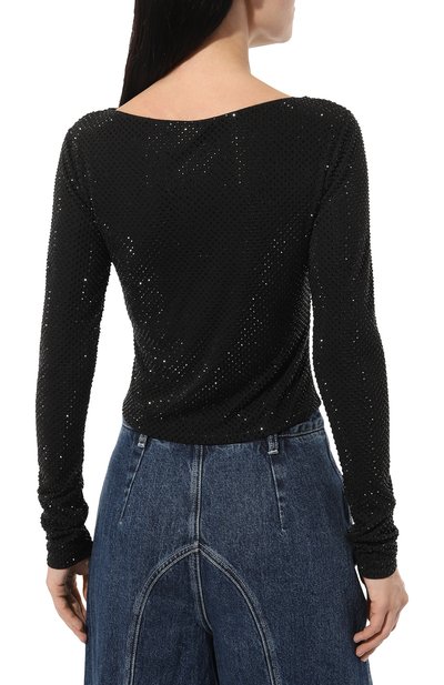 Топ с отделкой стразами SASHAVERSE, арт. TP005S/MSO001/black/W24, фото 4