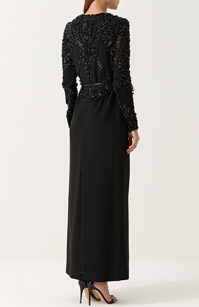 Приталенное платье-макси с вышивкой ELIE SAAB, арт. 9025, фото 4