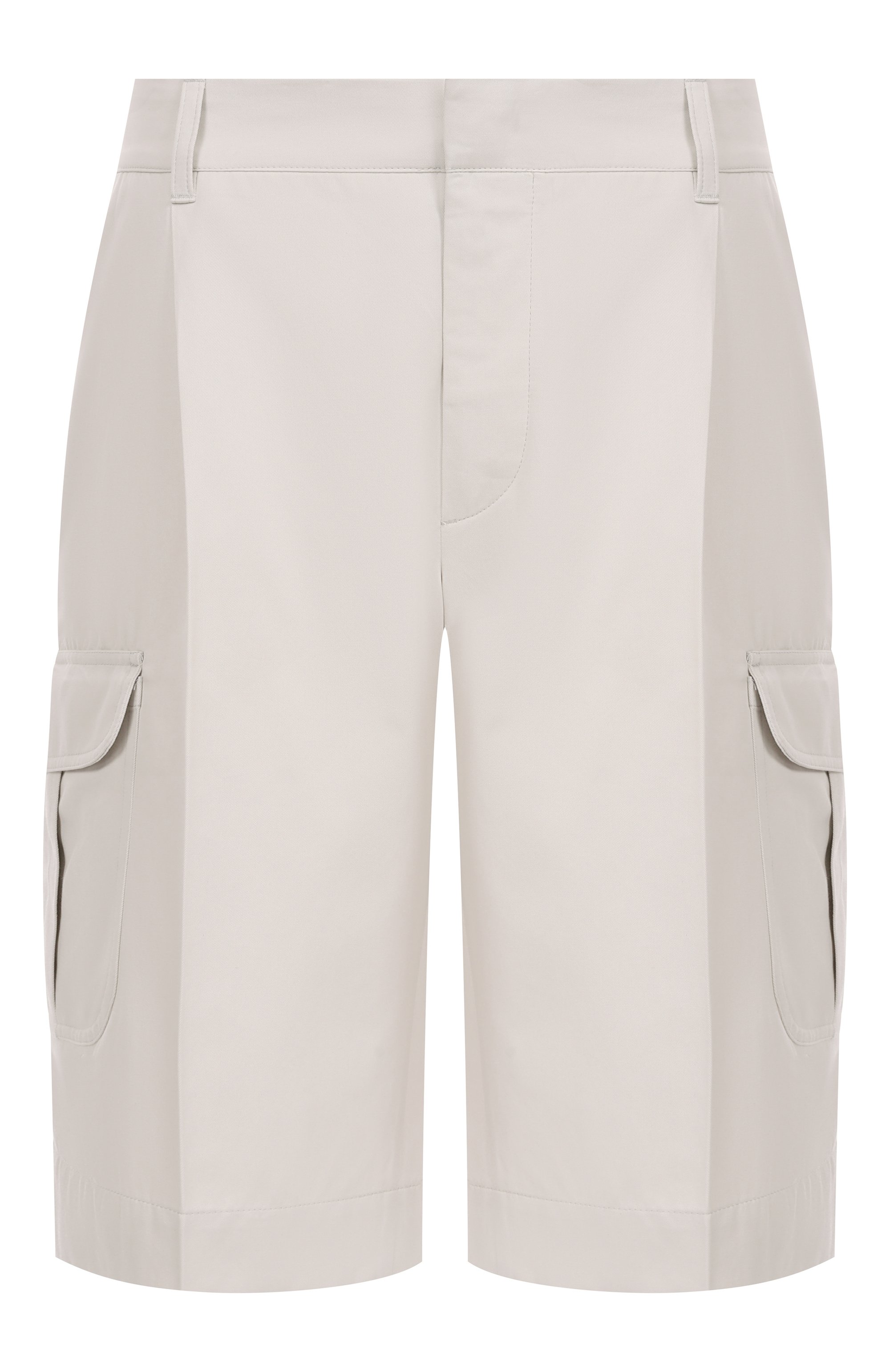 Хлопковые шорты CORTIGIANI светло-серого цвета по цене 94150 руб., арт. 2A3663, фото 1 Хлопковые шорты CORTIGIANI, арт. 2A3663, фото 1