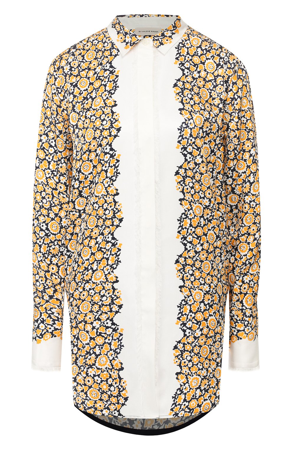 Рубашка с принтом BY MALENE BIRGER разноцветного цвета по цене 21600 руб., арт. Q67344005/C0L0GNE, фото 1 Рубашка с принтом BY MALENE BIRGER, арт. Q67344005/C0L0GNE, фото 1