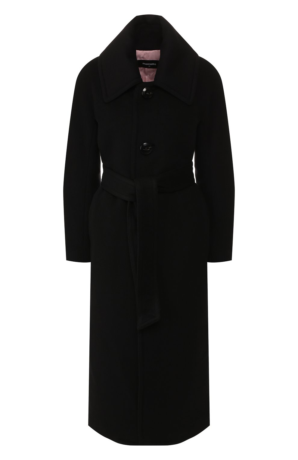 Шерстяное пальто DSQUARED2 черного цвета по цене 181500 руб., арт. S75AA0286/S48923, фото 1 Шерстяное пальто DSQUARED2, арт. S75AA0286/S48923, фото 1