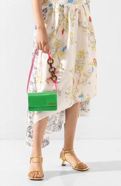 Женская сумка le riviera JACQUEMUS зеленого цвета, арт. 201BA04/63500 | Фото 2 (Размер: mini; Материал: Натуральная кожа; Сумки-технические: Сумки через плечо; Драгоценные камни: Проставлено; Материал сплава: Проставлено)