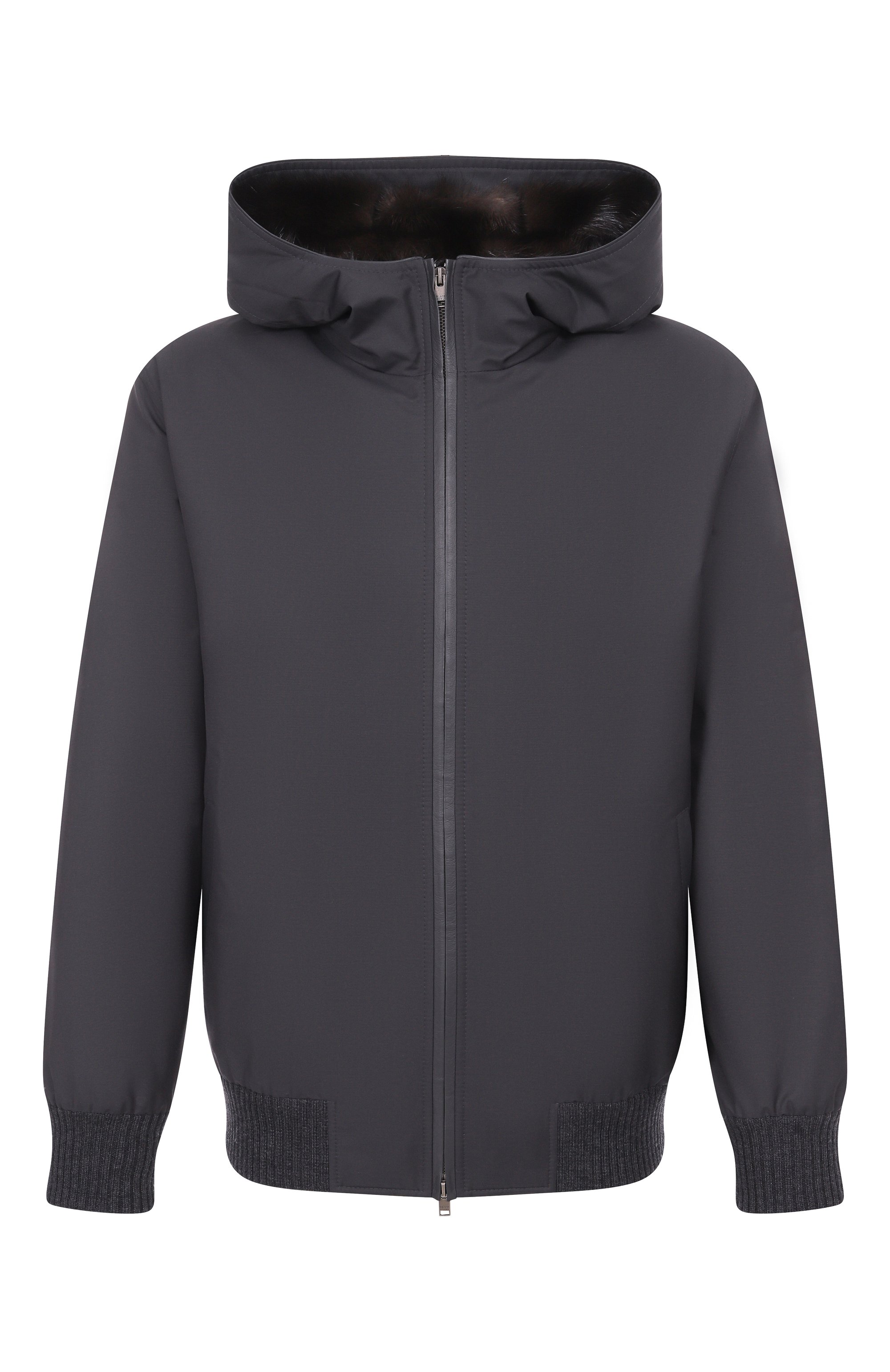 Бомбер с подкладкой из соболя BLACK SABLE темно-серого цвета по цене 2404000 руб., арт. BS-MWHB-EB, фото 1 Бомбер с подкладкой из соболя BLACK SABLE, арт. BS-MWHB-EB, фото 1