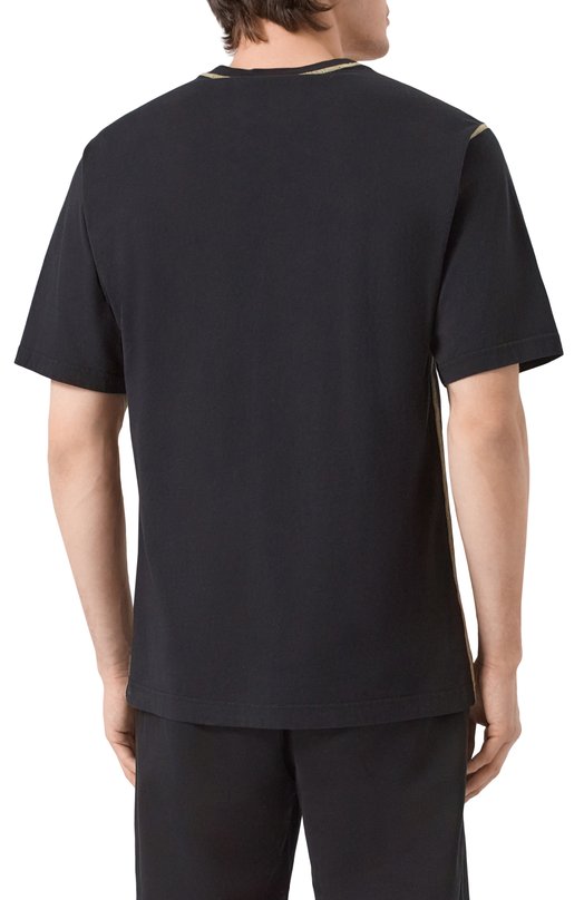 Хлопковая футболка Dolce & Gabbana G8PN9T/G7NWY Чёрный  G8PN9T/G7NWY Фото 4