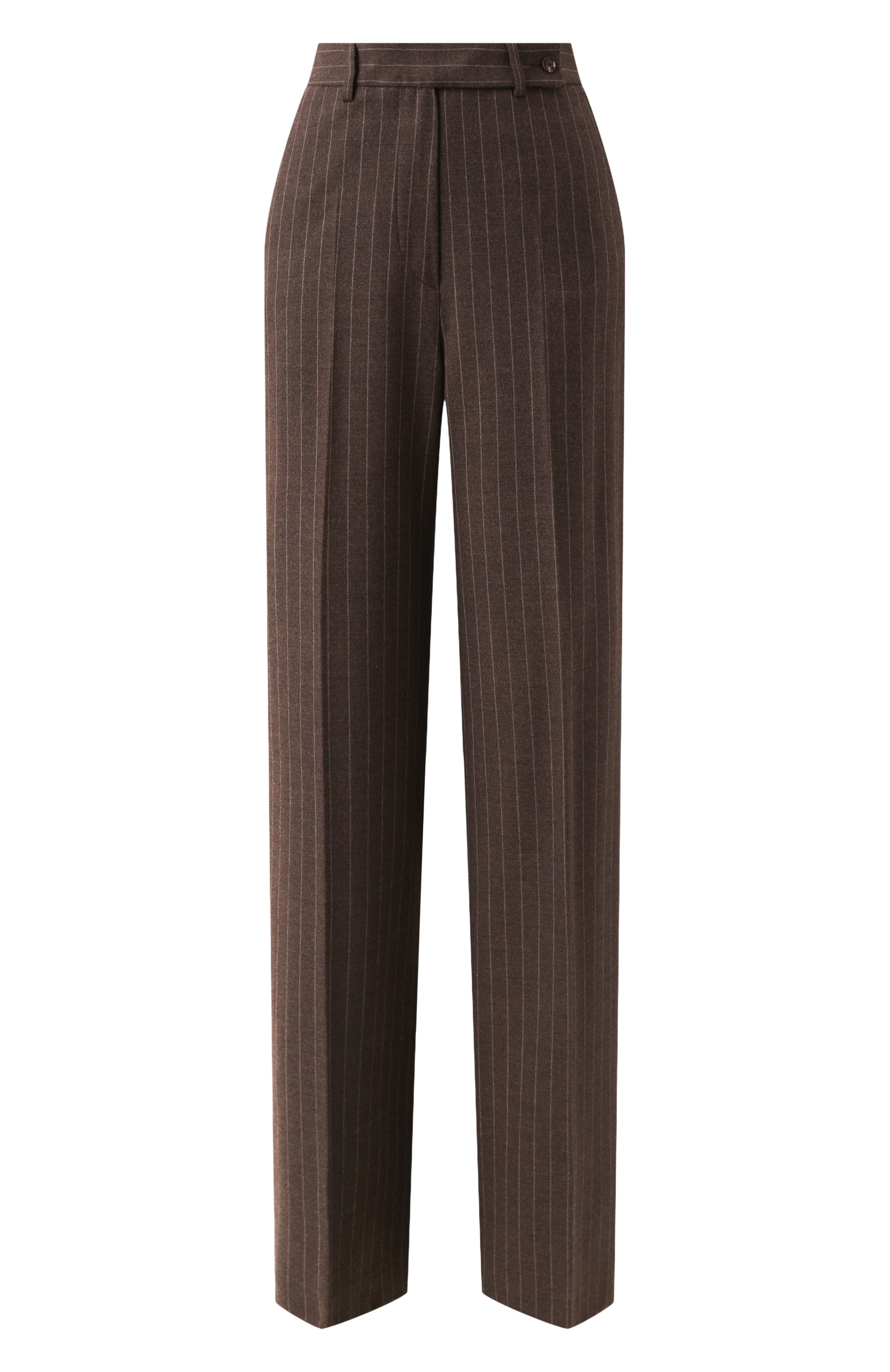 Шерстяные брюки KITON темно-коричневого цвета по цене 124000 руб., арт. D48109K0548E01, фото 1 Шерстяные брюки KITON, арт. D48109K0548E01, фото 1