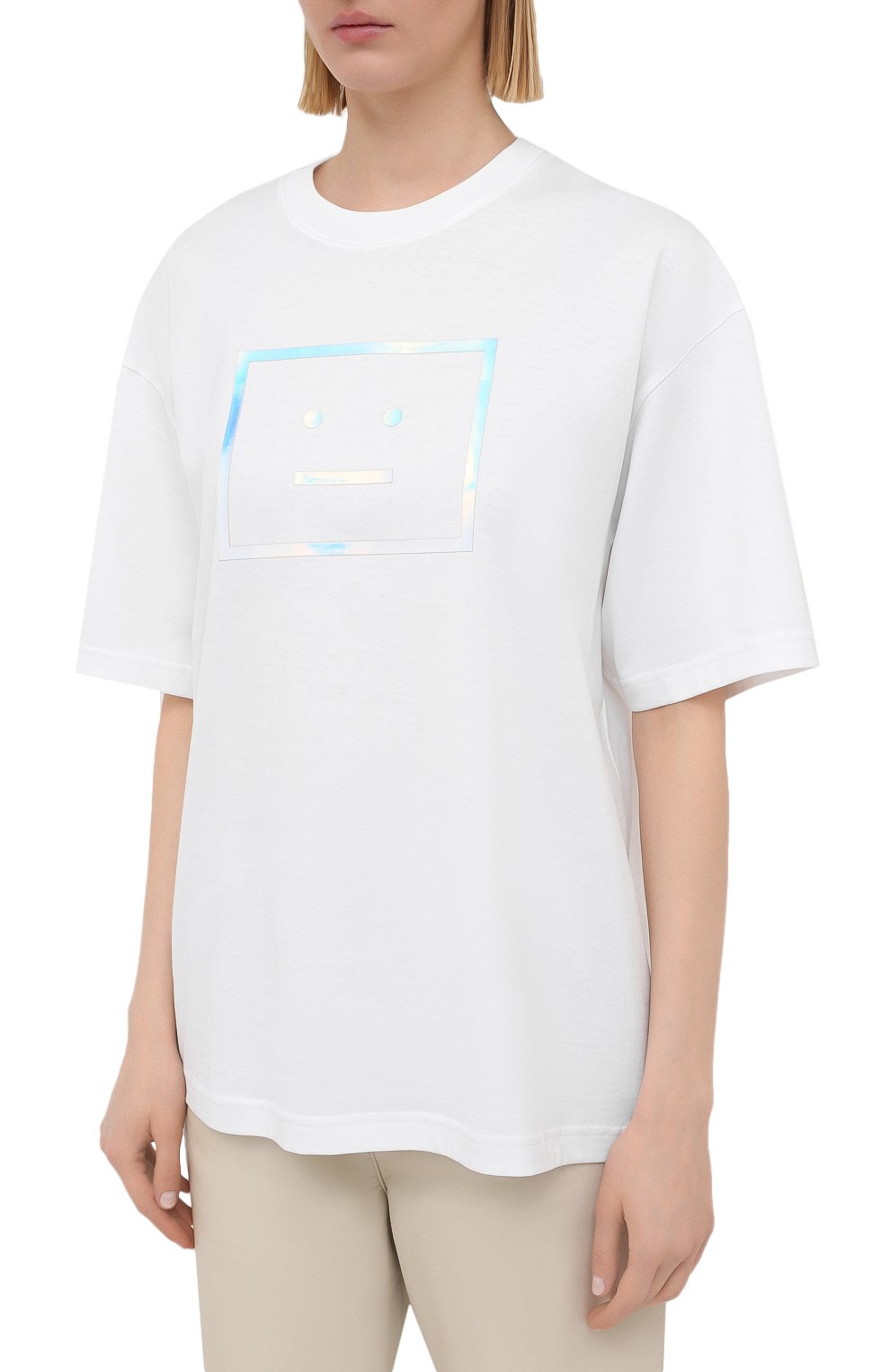 Хлопковая футболка ACNE STUDIOS, арт. CL0092/W, фото 3
