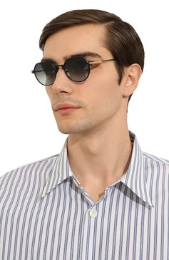 Женские солнцезащитные очки SATO EYEWEAR черного цвета, арт. BELEL/S206 | Фото 3 (Кросс-КТ: С/з-унисекс; Региональные ограничения белый список (Axapta Mercury): Не проставлено; Нос: Не проставлено; Тип очков: С/з; Материал: Металл; Очки форма: Круглые; Оптика Гендер: оптика-унисекс)