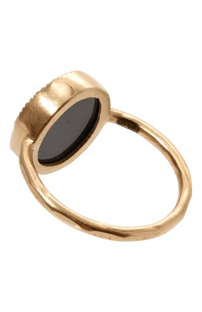 Кольцо HANKA_IN черного цвета по цене 15600 руб., арт. KAR-BAT1-DRN0-5M/G0LD, фото 3 Кольцо HANKA_IN, арт. KAR-BAT1-DRN0-5M/G0LD, фото 3