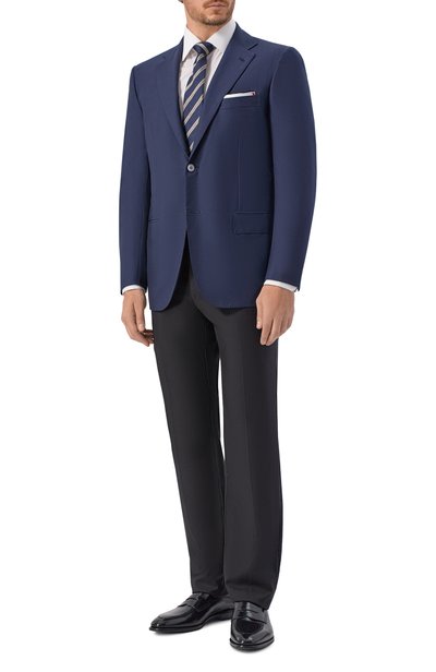Шерстяной пиджак KITON темно-синего цвета по цене 615500 руб., арт. UG81K0982823, фото 3 Шерстяной пиджак KITON, арт. UG81K0982823, фото 3