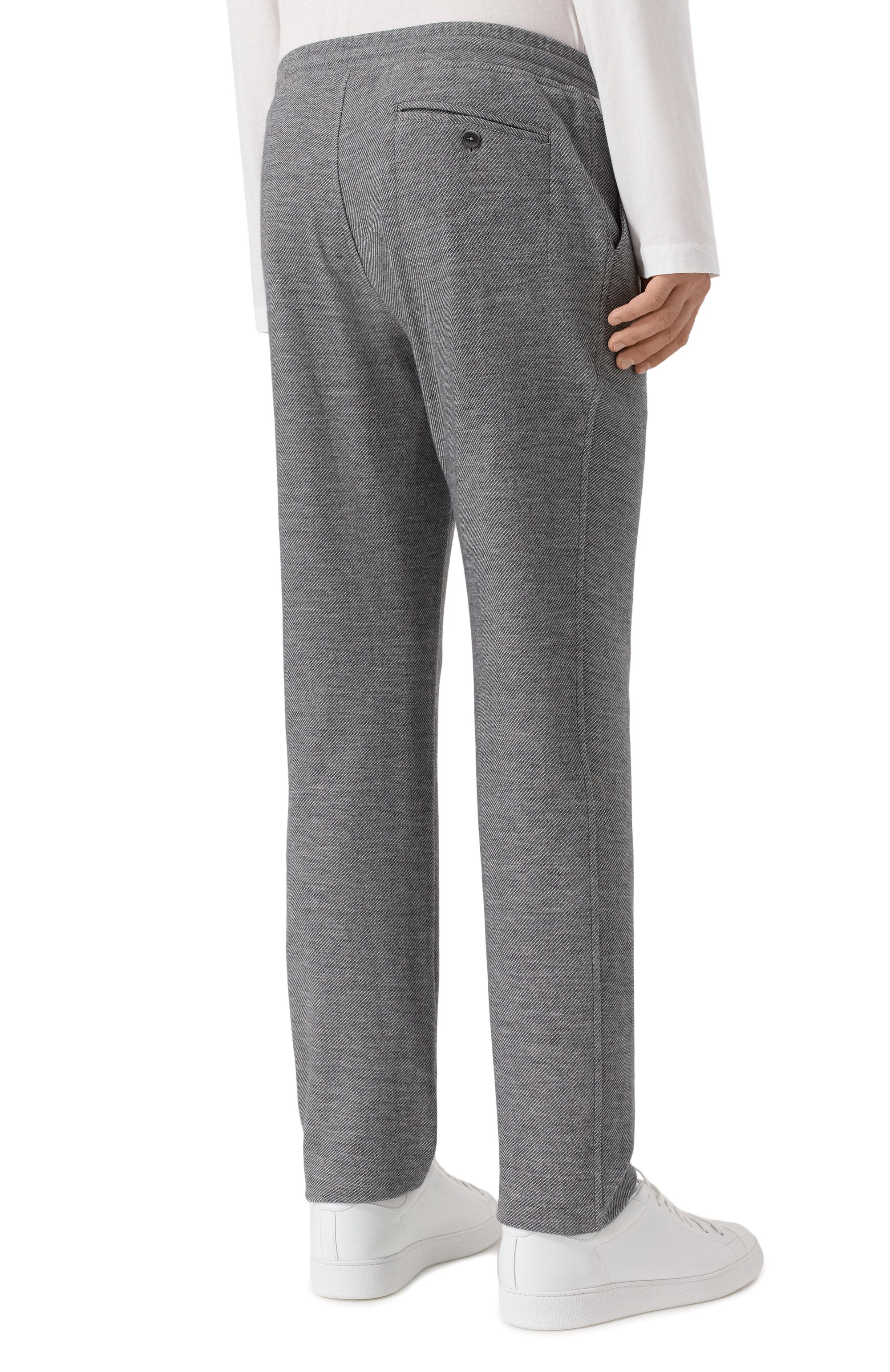 Брюки из шерсти и хлопка CAPOBIANCO серого цвета по цене 61400 руб., арт. 19M704.FU00., фото 4 Брюки из шерсти и хлопка CAPOBIANCO, арт. 19M704.FU00., фото 4