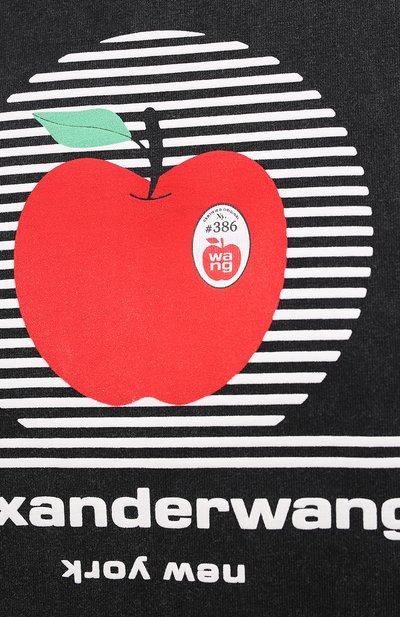 Хлопковая футболка ALEXANDER WANG черного цвета по цене 17350 руб., арт. UCC2211421, фото 5 Хлопковая футболка ALEXANDER WANG, арт. UCC2211421, фото 5