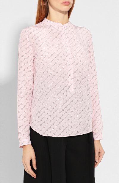 Шелковая блузка STELLA MCCARTNEY розового цвета по цене 59150 руб., арт. 531885/SNA13, фото 3 Шелковая блузка STELLA MCCARTNEY, арт. 531885/SNA13, фото 3