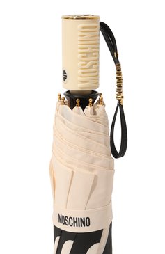 Женский складной зонт MOSCHINO кремвого цвета, арт. 8911-0PENCL0SE | Фото 5 (Материал: Металл, Текстиль, Синтетический материал; Материал сплава: Проставлено; Нос: Не проставлено)