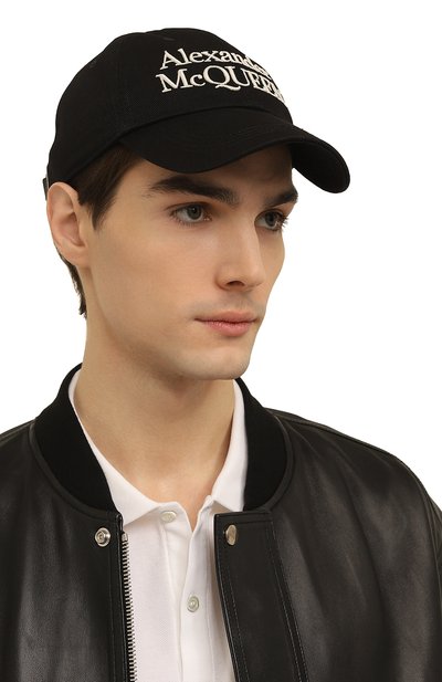 Хлопковая бейсболка ALEXANDER MCQUEEN, арт. 688658/4105Q1078, фото 2