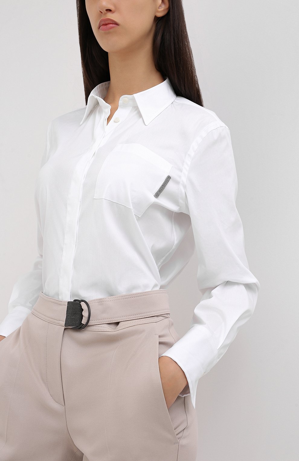 Хлопковая рубашка BRUNELLO CUCINELLI, арт. MP091MF106, фото 3