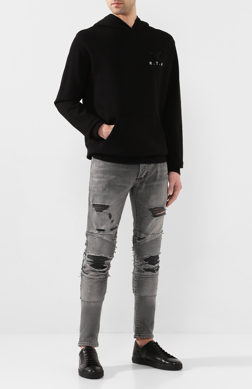 Хлопковое худи RTA, арт. MH9213-95GLBK, фото 2