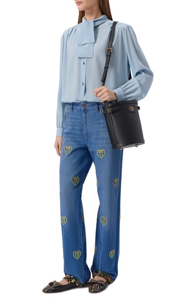 Сумка antibes VALENTINO черного цвета по цене 255000 руб., арт. 8W2B0S97/YYQ, фото 3 Сумка antibes VALENTINO, арт. 8W2B0S97/YYQ, фото 3