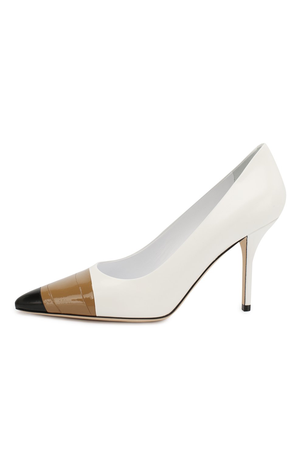 Кожаные туфли BURBERRY черно-белого цвета по цене 69950 руб., арт. 8008585, фото 3 Кожаные туфли BURBERRY, арт. 8008585, фото 3