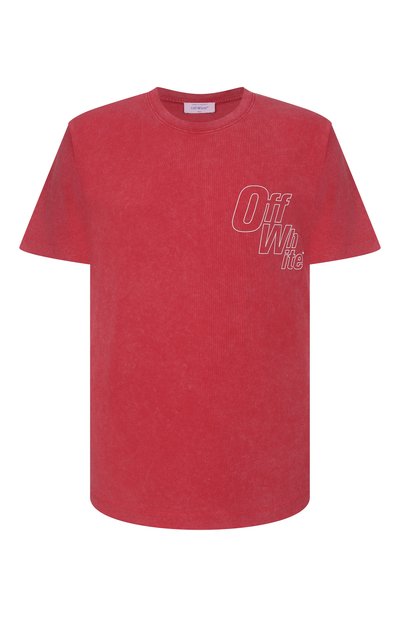 Мужская хлопковая футболка OFF-WHITE, арт. 0MAA027F25JER00D