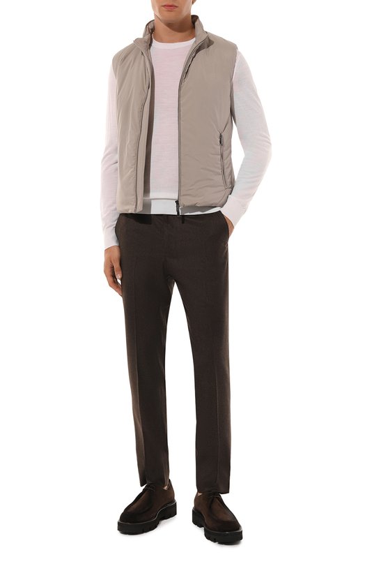 Шерстяные брюки Corneliani 944L25-9418111 Коричневый  944L25-9418111 Фото 2