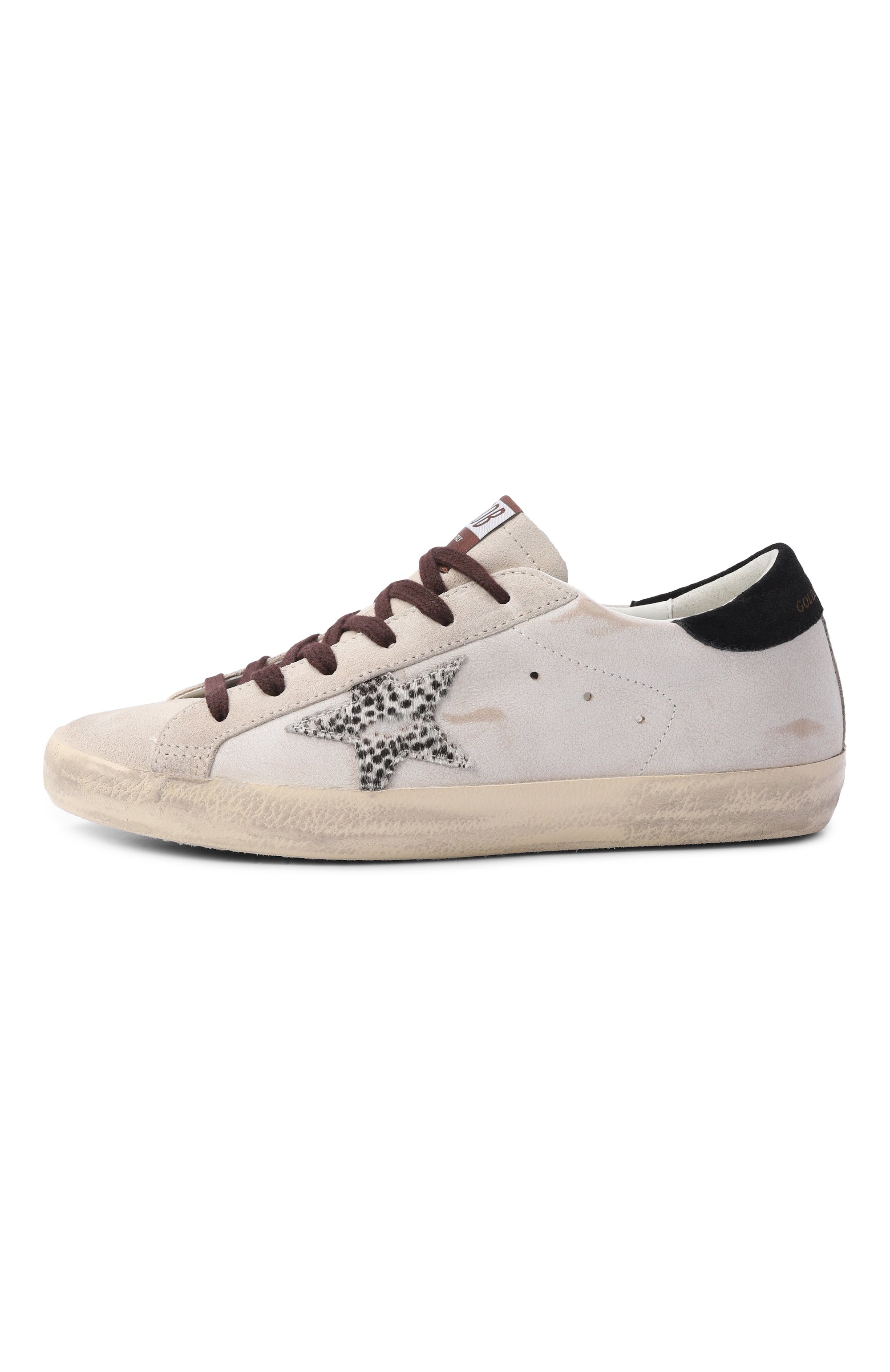 Кожаные кеды super-star GOLDEN GOOSE DELUXE BRAND кремового цвета по цене 69950 руб., арт. GWF00101.F008746, фото 4 Кожаные кеды super-star GOLDEN GOOSE DELUXE BRAND, арт. GWF00101.F008746, фото 4