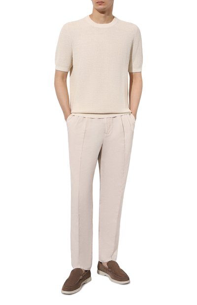 Мужской джемпер изо льна и хлопка BRUNELLO CUCINELLI, арт. M2L70B2257