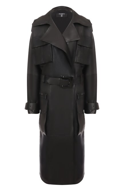 Женский кожаный плащ BALMAIN, арт. FF0TL188/LD63