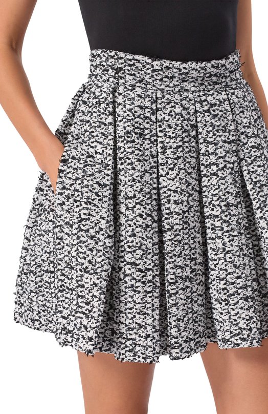 Плиссированная юбка Balmain FF0LBB09/XL35 Чёрно-белый  FF0LBB09/XL35 Фото 5