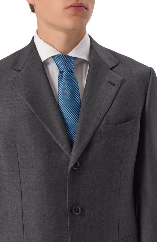 Шелковый галстук Kiton UCRVKPC06L7901 Синий  UCRVKPC06L7901 Фото 2