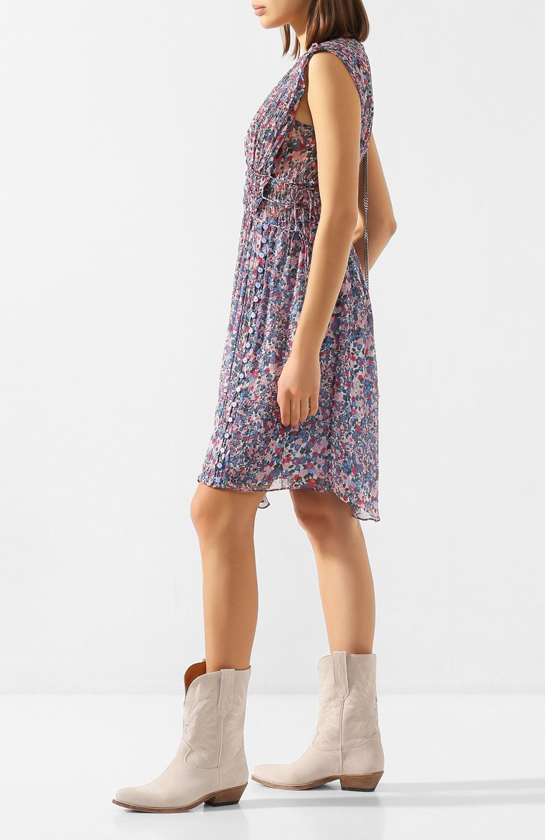 Женские замшевые сапоги wish star GOLDEN GOOSE DELUXE BRAND бежевого цвета, арт. G36WS781.B8 | Фото 2 (Каблук тип: Устойчивый; Каблук высота: Низкий; Материал внутренний: Натуральная кожа; Подошва: Плоская; Высота голенища: Низкие; Женское Кросс-КТ: Без шнуровки-ботинки, Казаки-сапоги; Материал внешний: Замша, Натуральная кожа; Материал утеплителя: Без утеплителя; Материал сплава: Проставлено; Драгоценные камни: Проставлено)