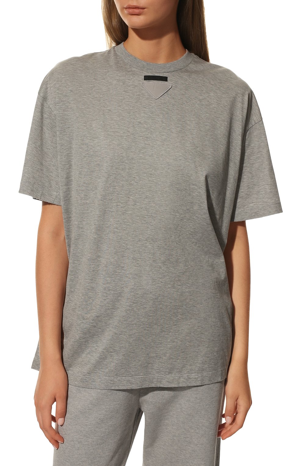 Хлопковая футболка PRADA, арт. 3558A-1Y98-F0031-211, фото 3