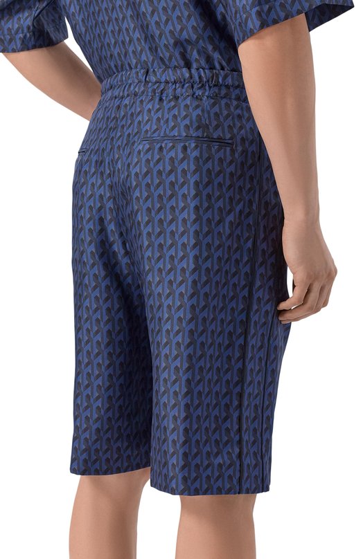 Шелковые шорты MVST M26.2PM.T021/F128 TWILL PRINT Синий  M26.2PM.T021/F128 TWILL PRINT Фото 4