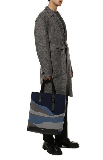 Текстильная сумка-шопер GIORGIO ARMANI синего цвета по цене 182000 руб., арт. Y2N146/YRE3J, фото 3 Текстильная сумка-шопер GIORGIO ARMANI, арт. Y2N146/YRE3J, фото 3