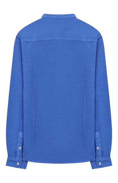Рубашка из льна и хлопка MANUEL RITZ голубого цвета по цене 7995 руб., арт. MR1065/8A-12A, фото 2 Рубашка из льна и хлопка MANUEL RITZ, арт. MR1065/8A-12A, фото 2