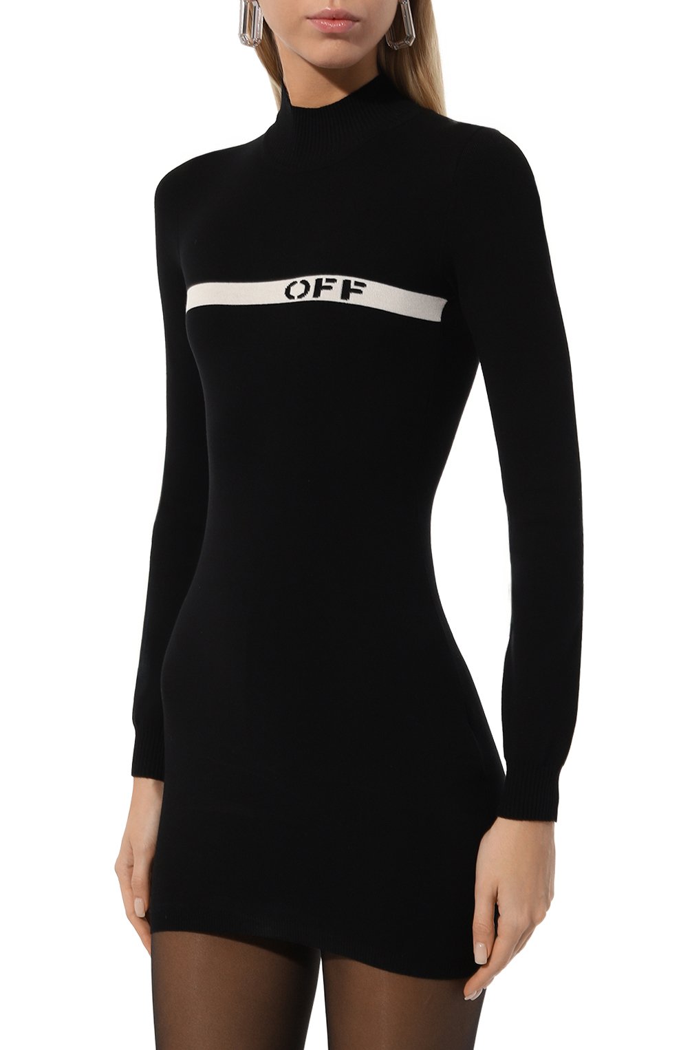 Платье из вискозы OFF-WHITE, арт. 0WHI099F24KNI001, фото 3