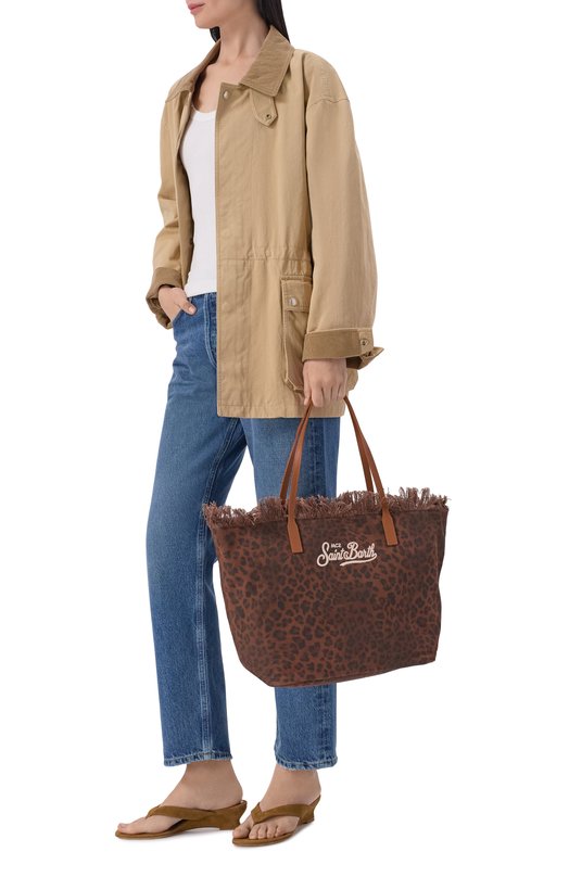 Сумка-тоут City MC2 Saint Barth CBF0001-00588L/CITY BAG FRINGE Леопардовый  CBF0001-00588L/CITY BAG FRINGE Фото 3