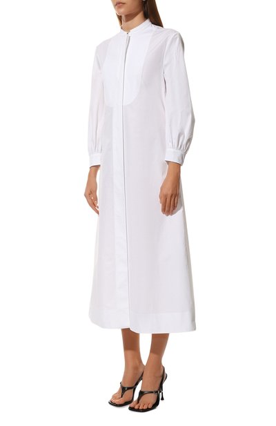Хлопковое платье JIL SANDER белого цвета по цене 134500 руб., арт. JSPU500606-WU245200, фото 3 Хлопковое платье JIL SANDER, арт. JSPU500606-WU245200, фото 3