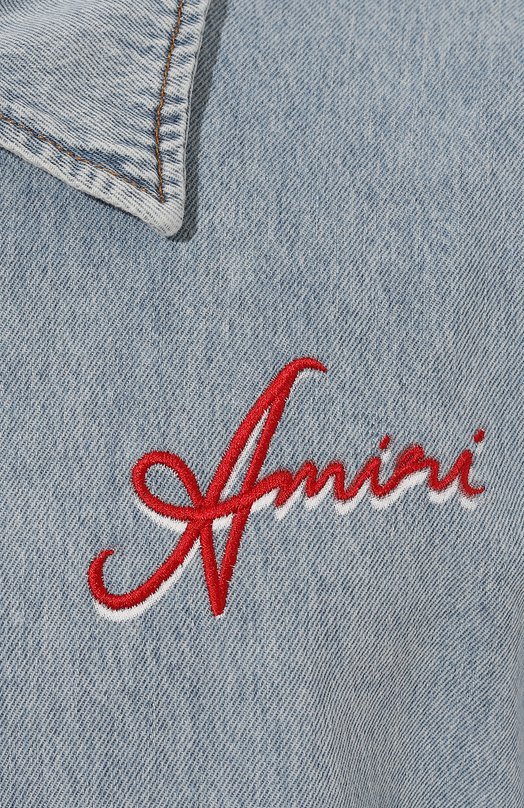 Джинсовая рубашка Amiri AMDNLS1002 Голубой  AMDNLS1002 Фото 5