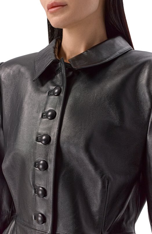 Кожаная куртка Magda Butrym 121426 Чёрный  121426 Фото 5