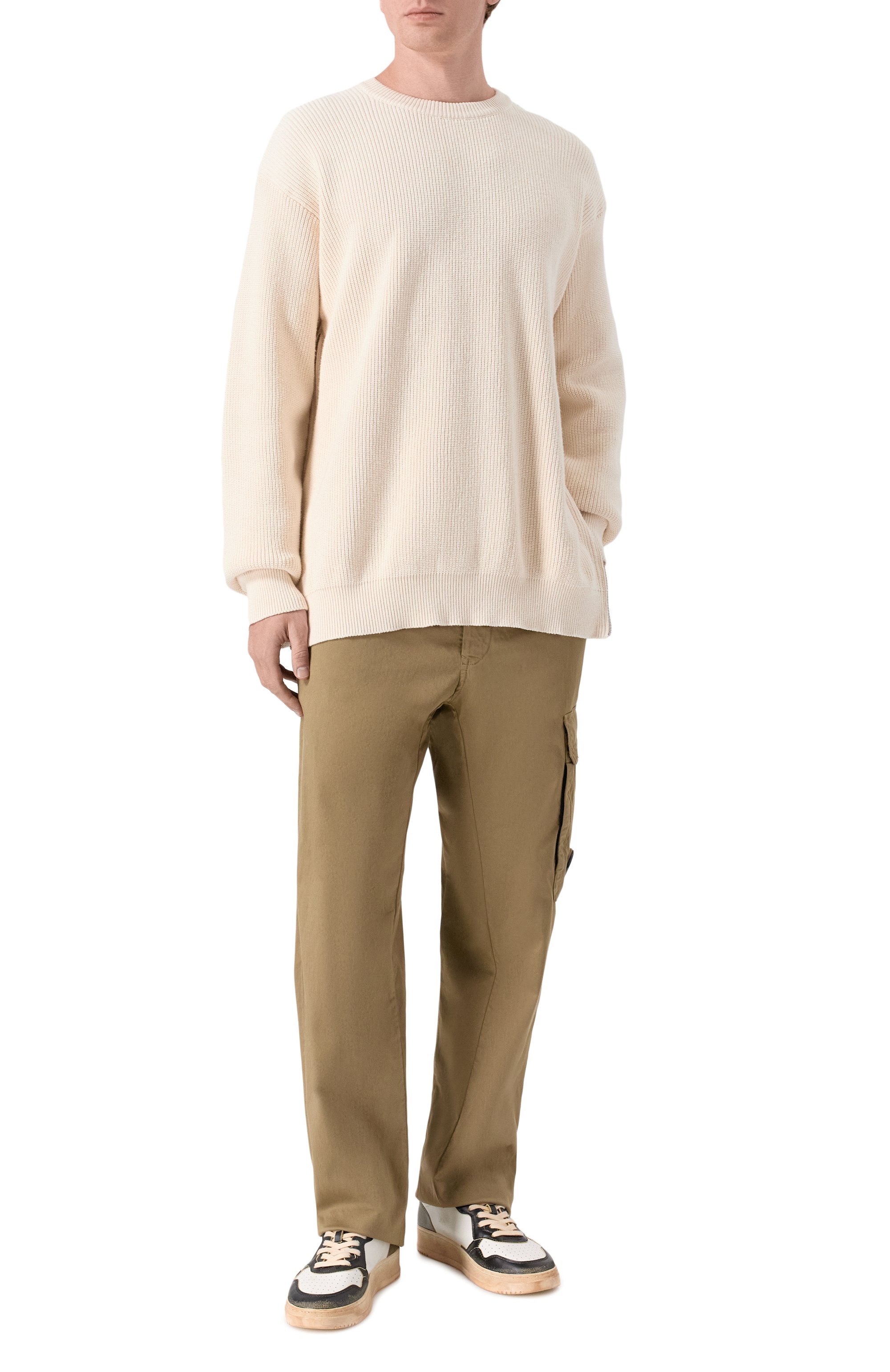 Хлопковые брюки C.P. COMPANY хаки цвета по цене 38950 руб., арт. 20CMPA135A/005694G, фото 2 Хлопковые брюки C.P. COMPANY, арт. 20CMPA135A/005694G, фото 2