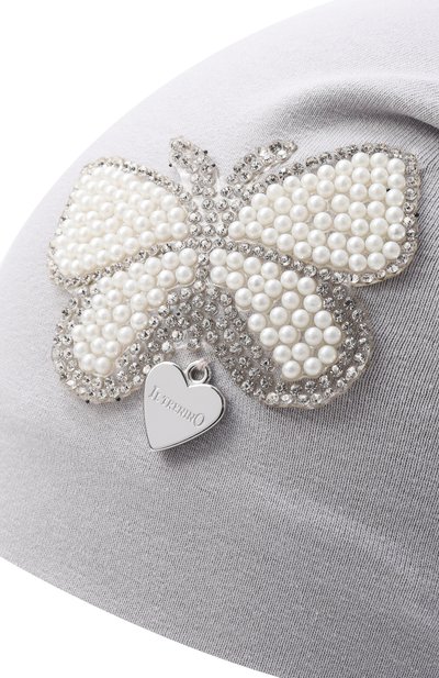 Хлопковая шапка IL TRENINO светло-серого цвета по цене 6960 руб., арт. FB-6305, фото 3 Хлопковая шапка IL TRENINO, арт. FB-6305, фото 3