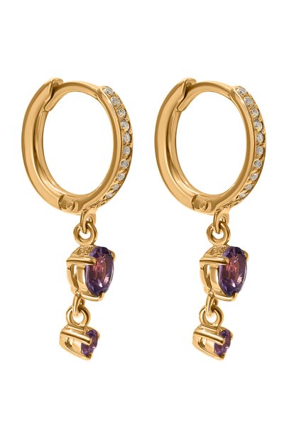 Серьги с аметистом и фианитом MOONKA, арт. ec-err-amt-f, фото 3