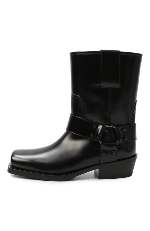 Кожаные ботинки Rockstud Valentino 5W0S0KN4/NIB Чёрный  5W0S0KN4/NIB Фото 4