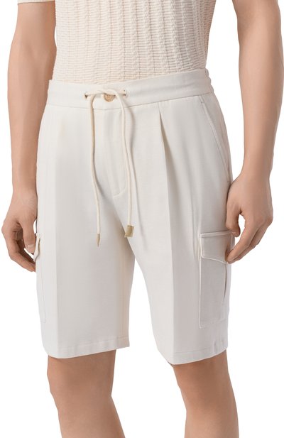 Хлопковые шорты GRAN SASSO белого цвета по цене 42400 руб., арт. 76103/76024, фото 3 Хлопковые шорты GRAN SASSO, арт. 76103/76024, фото 3